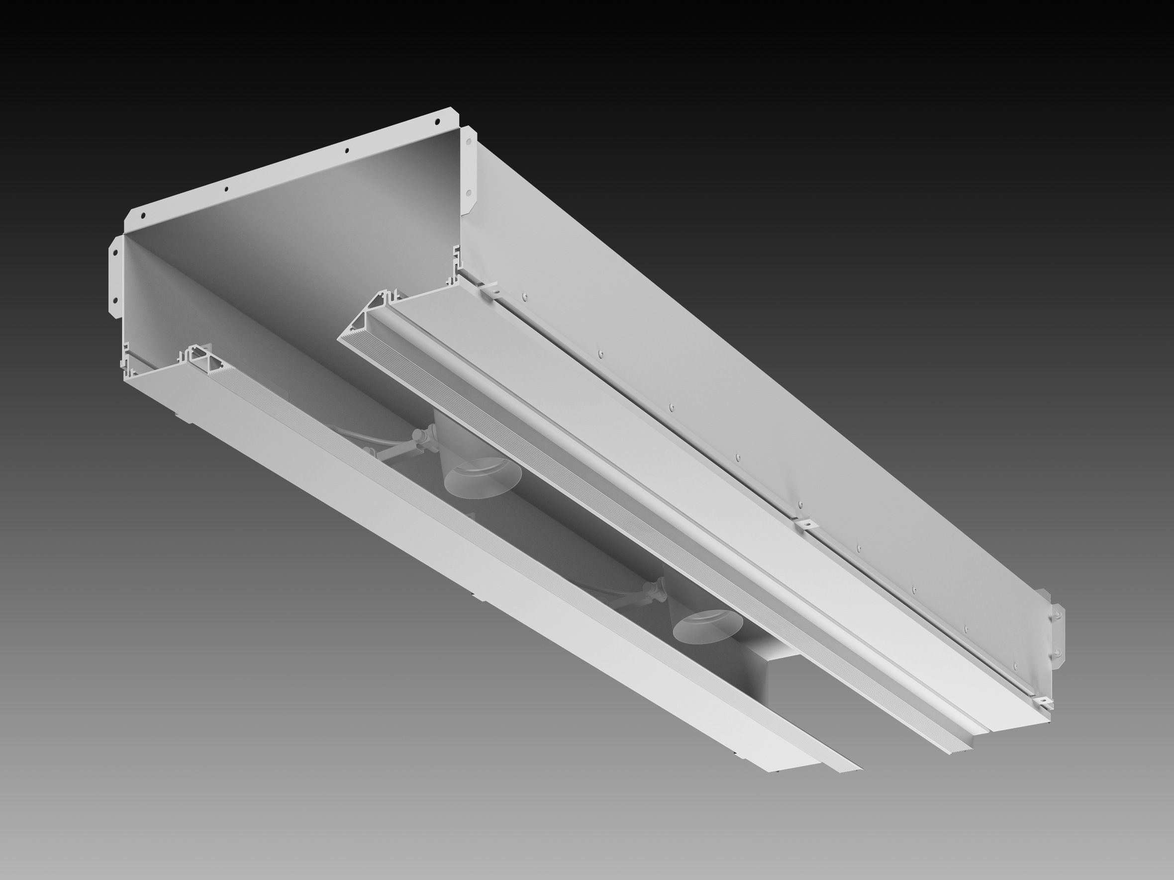 LED linear slot lighting systems