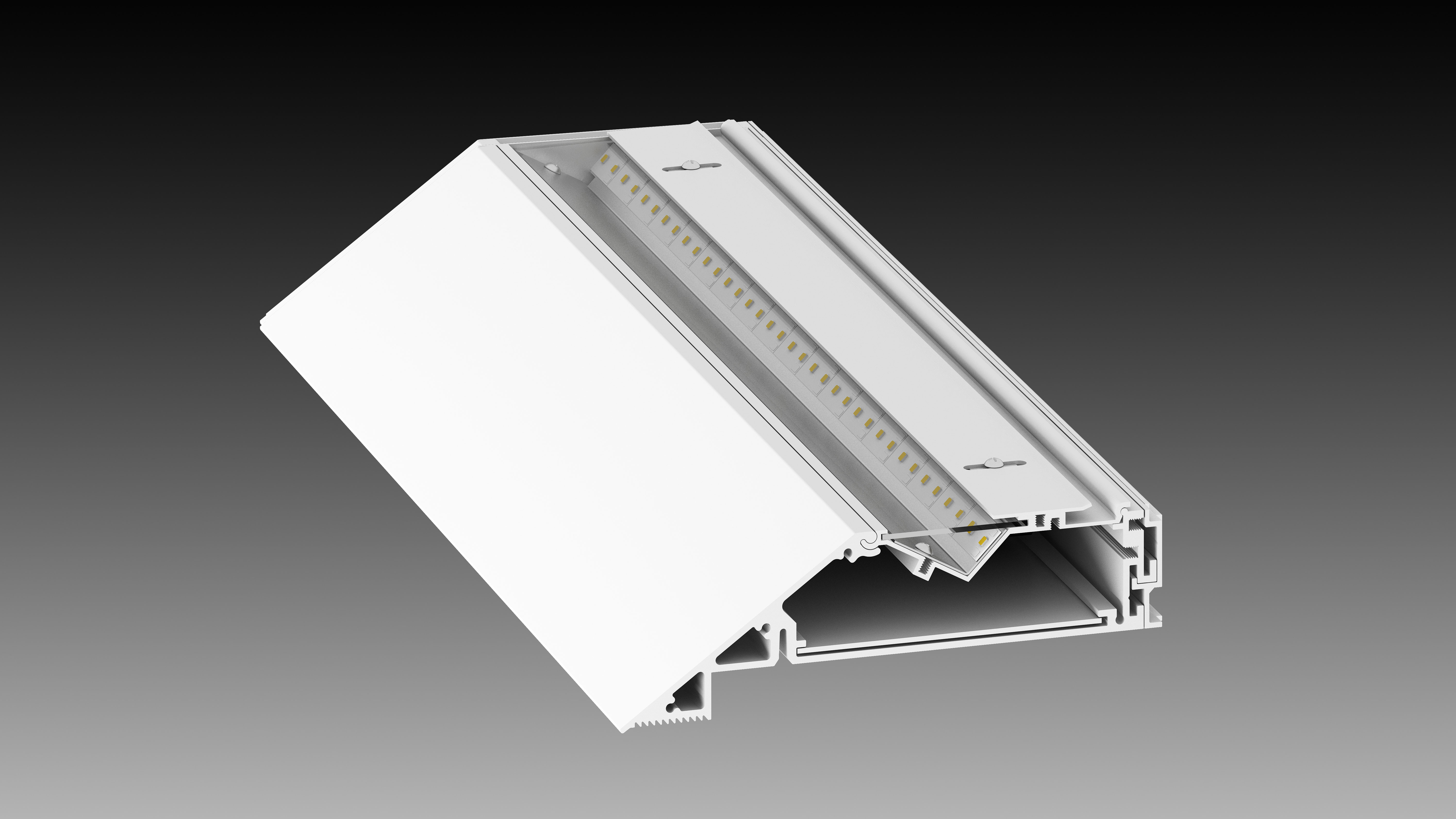asymmetric ceiling LED cove lighting fixtures